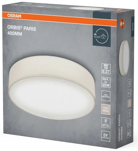 Osram - Stropné svietidlo ORBIS PARIS 2xE27/25W/230V, priemer 40 cm, krémové