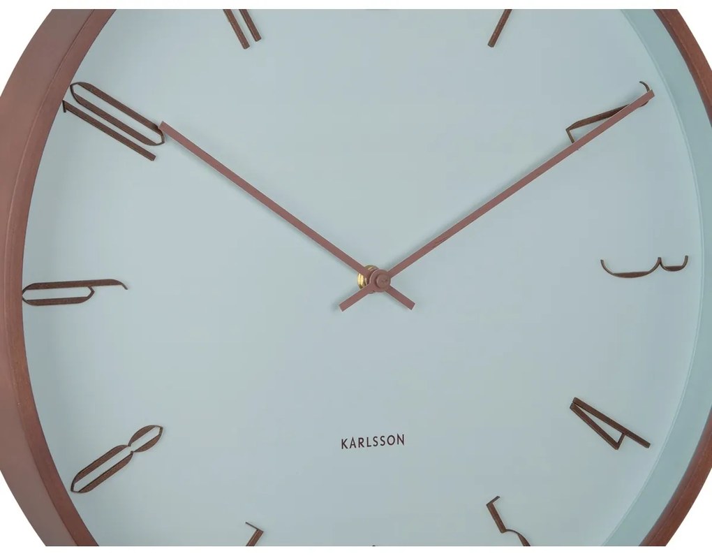 Karlsson 6014BL dizajnové nástenné hodiny modrá, pr. 40 cm