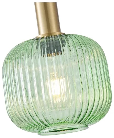 Luster na lanku 1xE27/15W/230V zelená pr. 20 cm