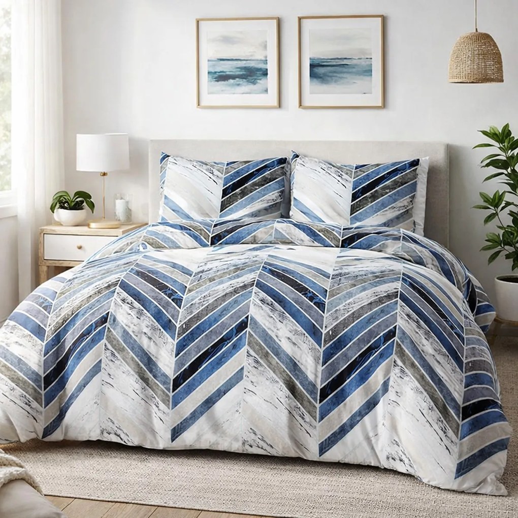 BAVLNENÉ OBLIEČKY COTTONLOVE 200X220 CM, 2KS 70X80 CM VZOROVANÉ