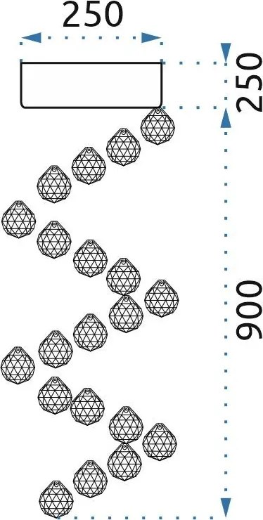 Toolight - Stropné svietidlo APP779-3C, chrómová, OSW-05031