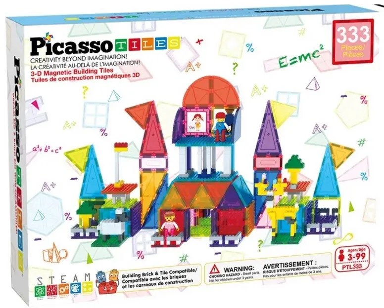 Magnetická stavebnicová súprava PicassoTiles, 333dielov, stavebnicová súprava