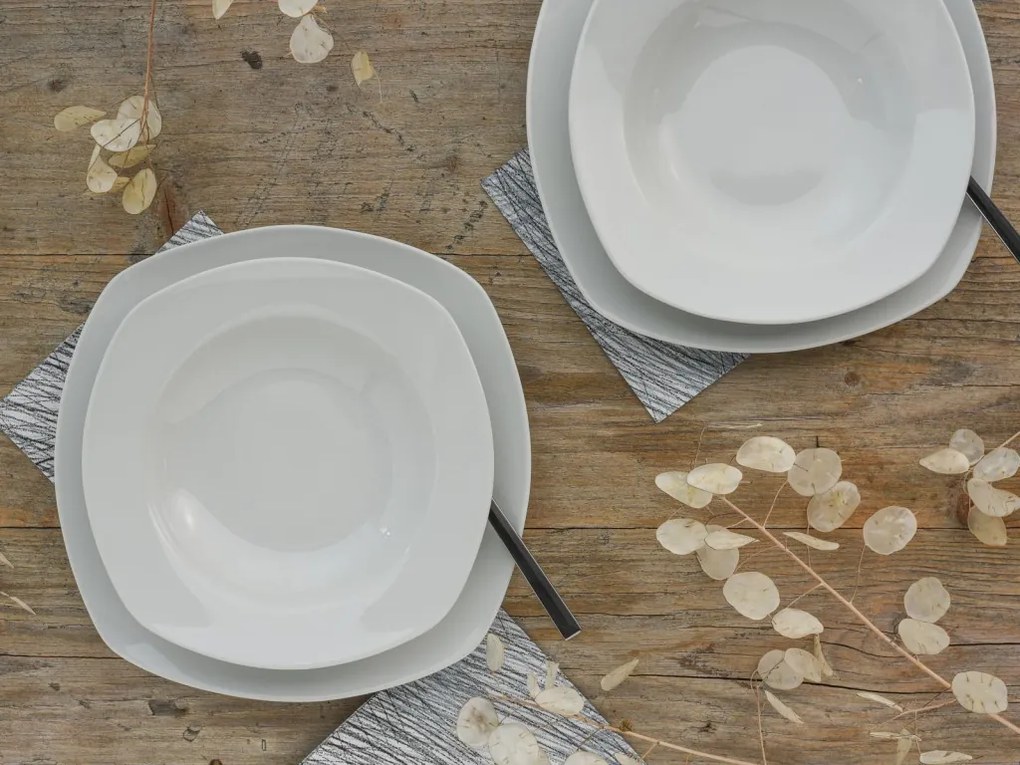 Jedálenský servis (12 dielov) Amelie, biely