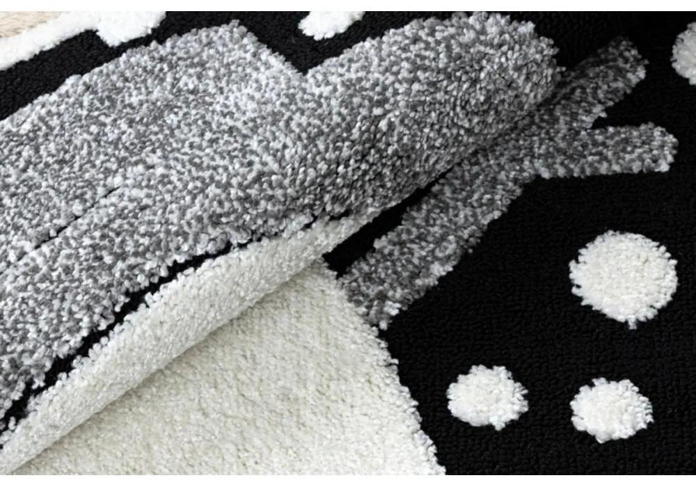 Kusový koberec Snehuliak krémový kruh 120cm