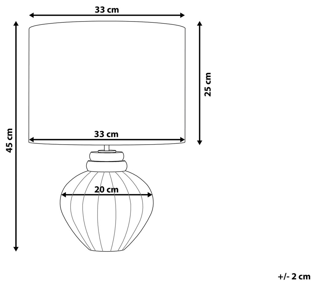 Stolná lampa biela NERIS Beliani