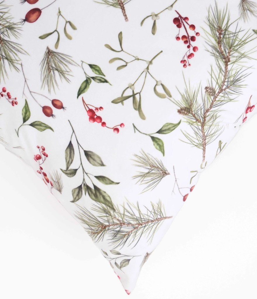 Vianočná obliečka na vankúšik Velvet 40 × 40 cm - Cezmíny biele