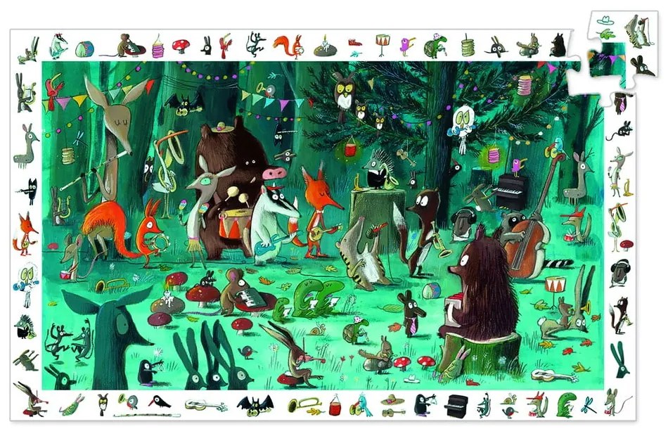 Detské puzzle Djeco Observation Lesný Orchester
