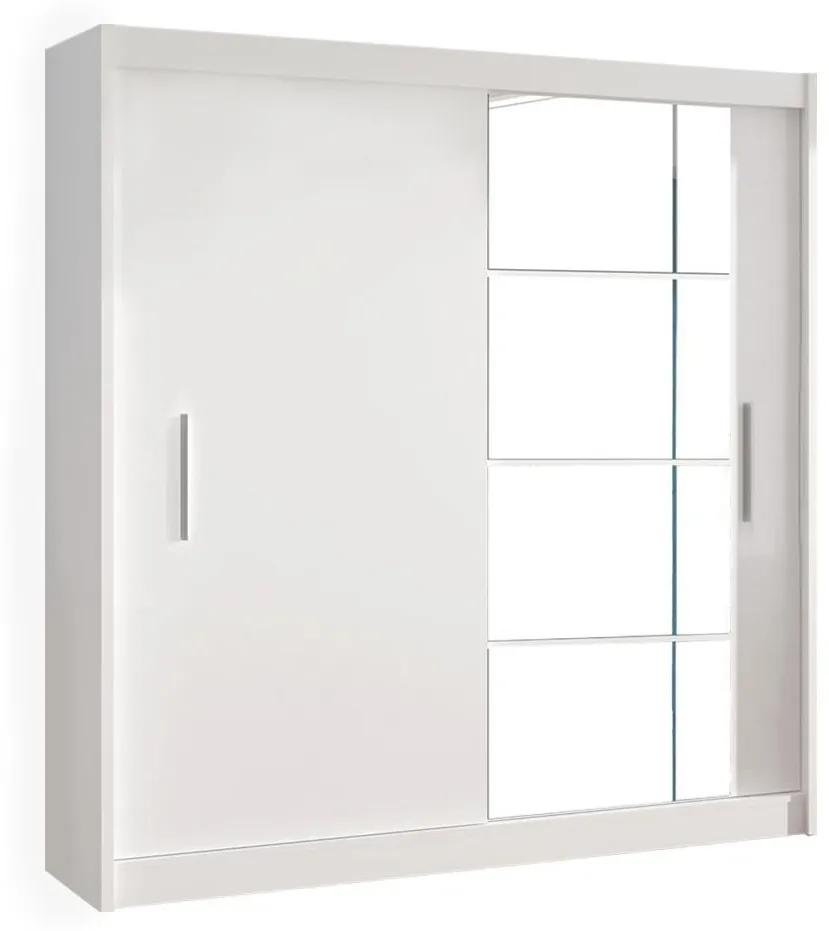 Tempo Kondela Skriňa s posuvnými dverami, biela, 180x215, LOW