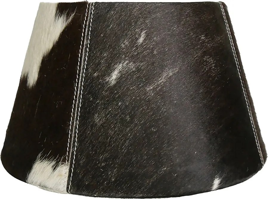 Tienidlo na lampu z hovädzej kože - hnedo biela - 20 * 30 * h18,5cm