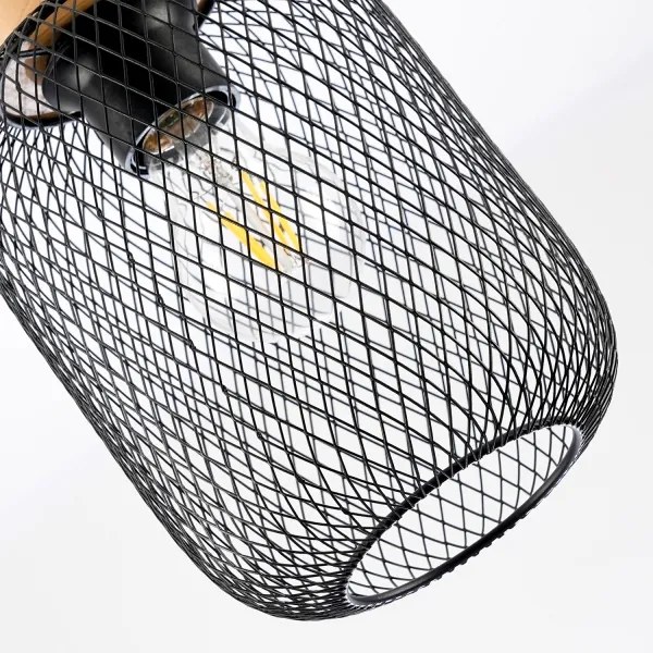 Brilagi - Závesné svietidlo na lanku BASKLITE 1xE27/15W/230V drevo/čierna