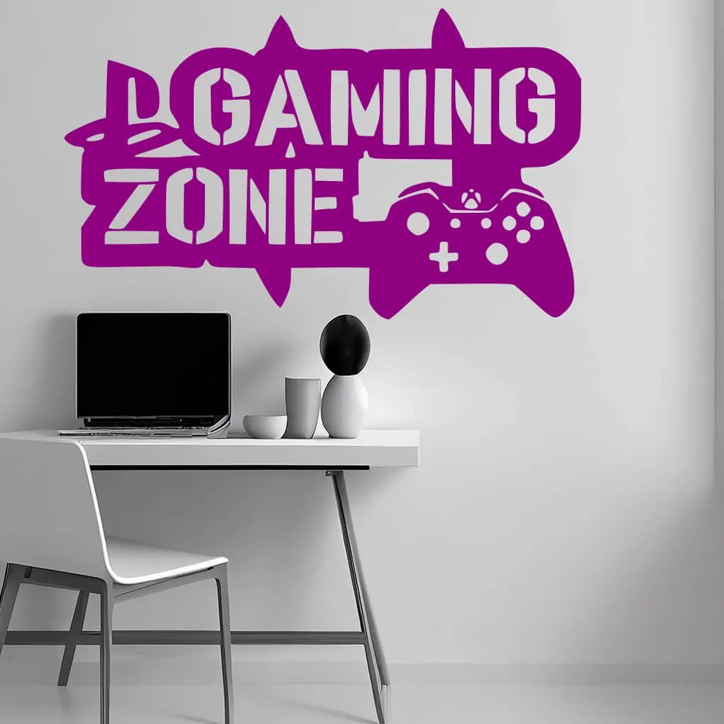 Veselá Stena Samolepka Gaming zone Farba: béžová, Veľkosť: 40 x 24 cm