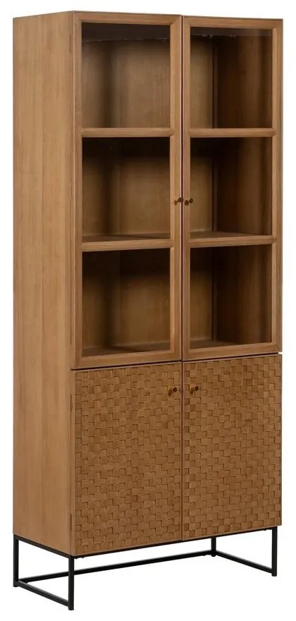 Vitrína v dekore jaseňa v prírodnej farbe 84,5x198 cm – Ixia