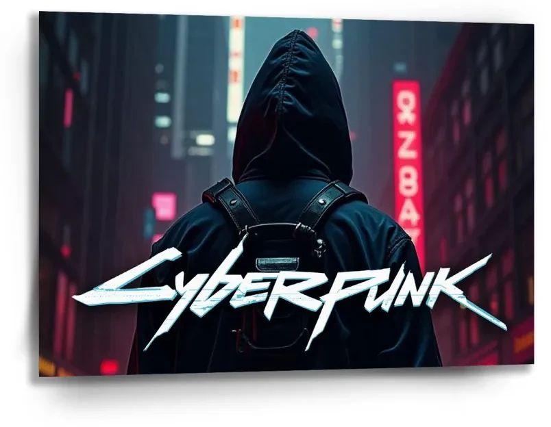 Sablio Obraz Cyberpunk 2077 Výhľad na mesto - 90x60 cm