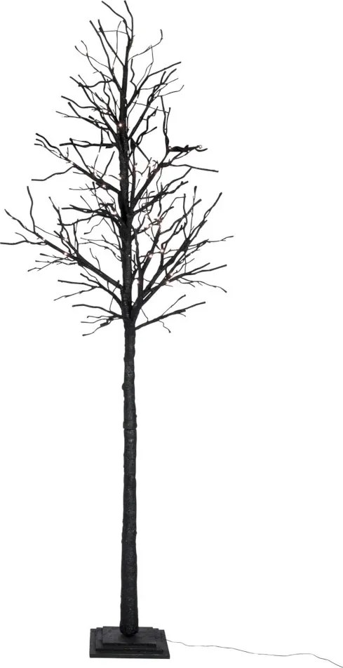 Dekoratívne čierny strom s LED svetielkami - teplá biela - 300 cm