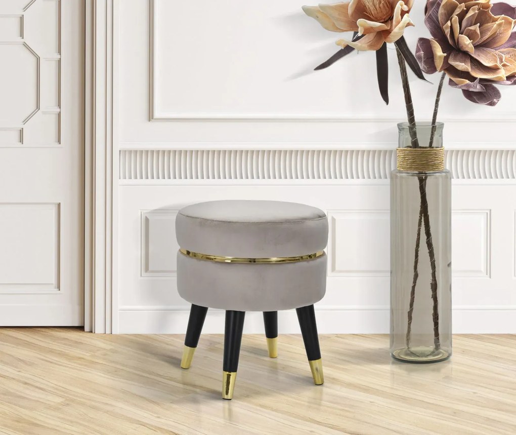 Taburet PARIS 35 cm sivý