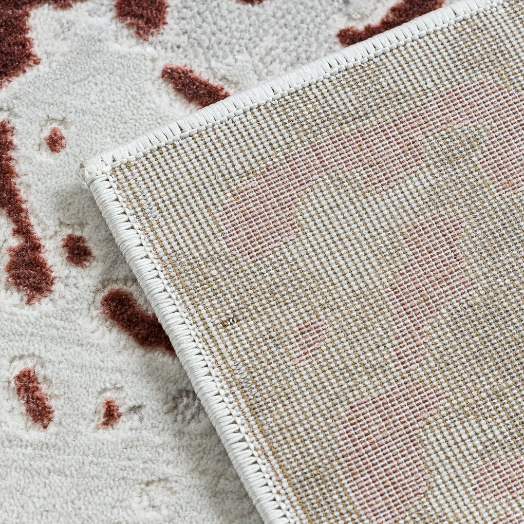 Dywany Łuszczów, Kusový koberec Allure 1961 white/pink, 80x150, ružová, kancelária