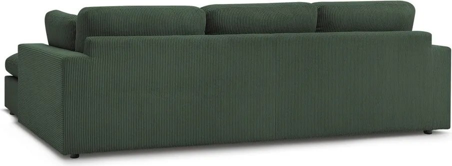 Zelená menčestrová rohová pohovka Belair – Bobochic Paris