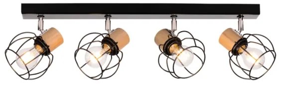 Spot-Light 26114404 - Stropné bodové svietidlo PHIPHI 4xE27/60W/230V dub
