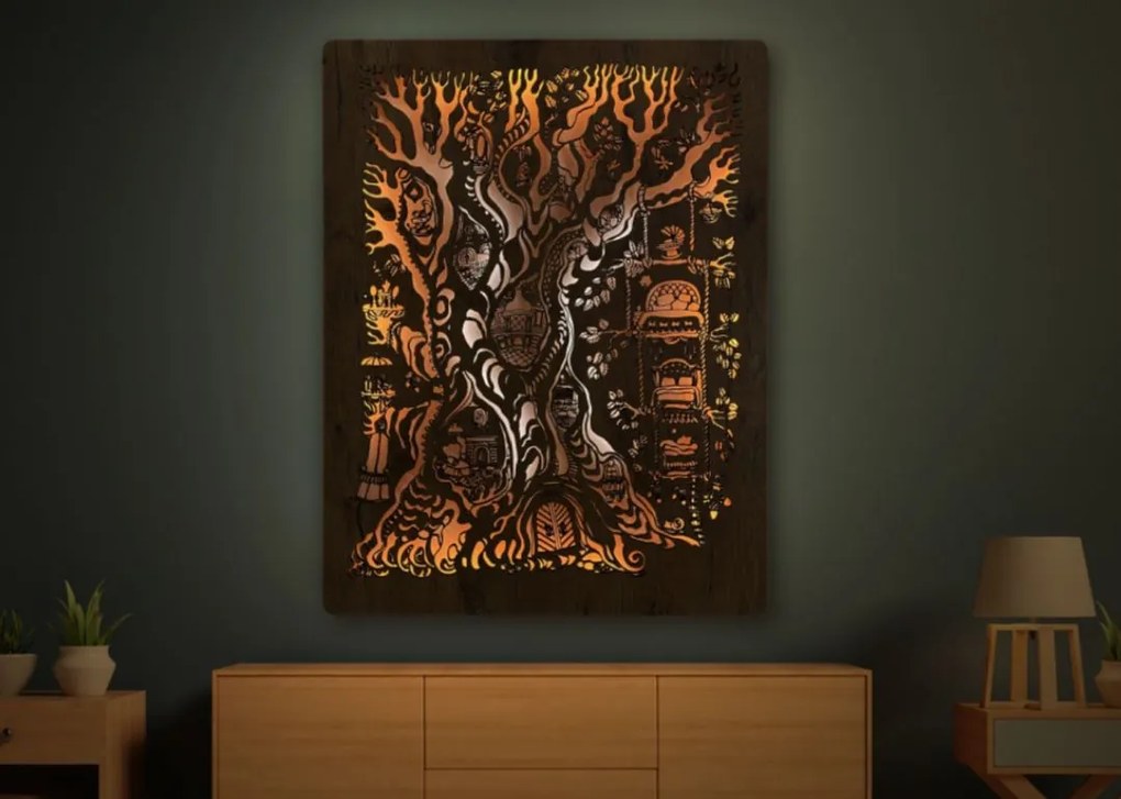 Obraz Rozprávkový strom s led podsvietením