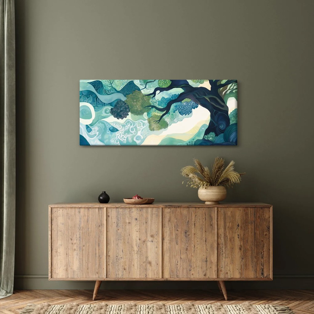 Obraz – Zelená koruna stromu života (120x50 cm)