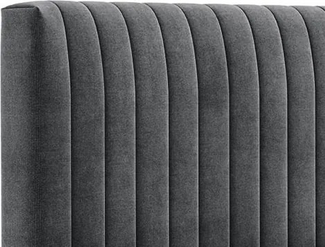 Postel Kalla 140x200 cm, tmavo šedá látka