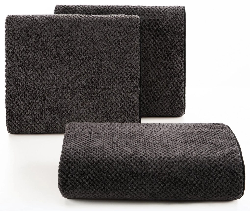 RÝCHLOSCHNÚCI UTERÁK Z MIKROVLÁKNA ZOE1 70X140 CM TMAVOSIVÁ