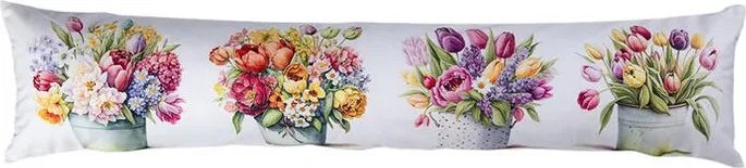 Vankúšik proti prievanu KVETY V KVETINÁČI 20 x 90 cm