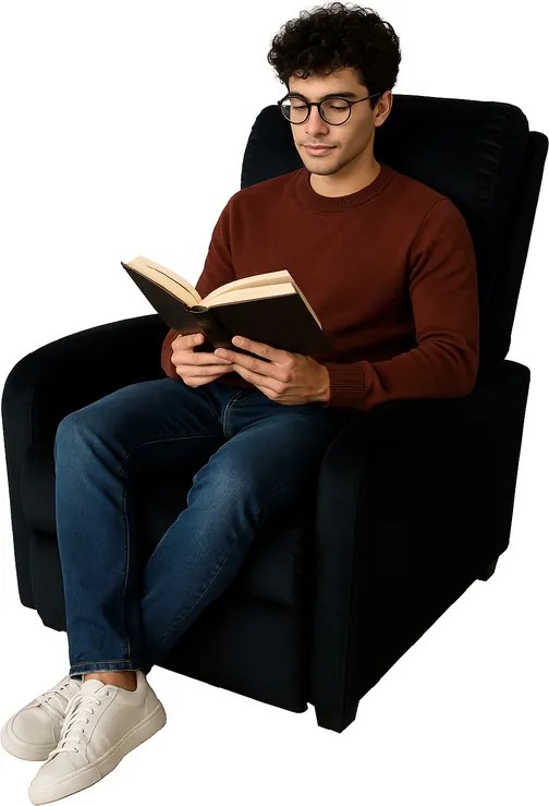 Relaxačné kreslo René rozkladacie čierne