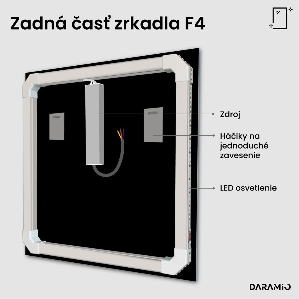 Zrkadlo s LED osvetlením F4