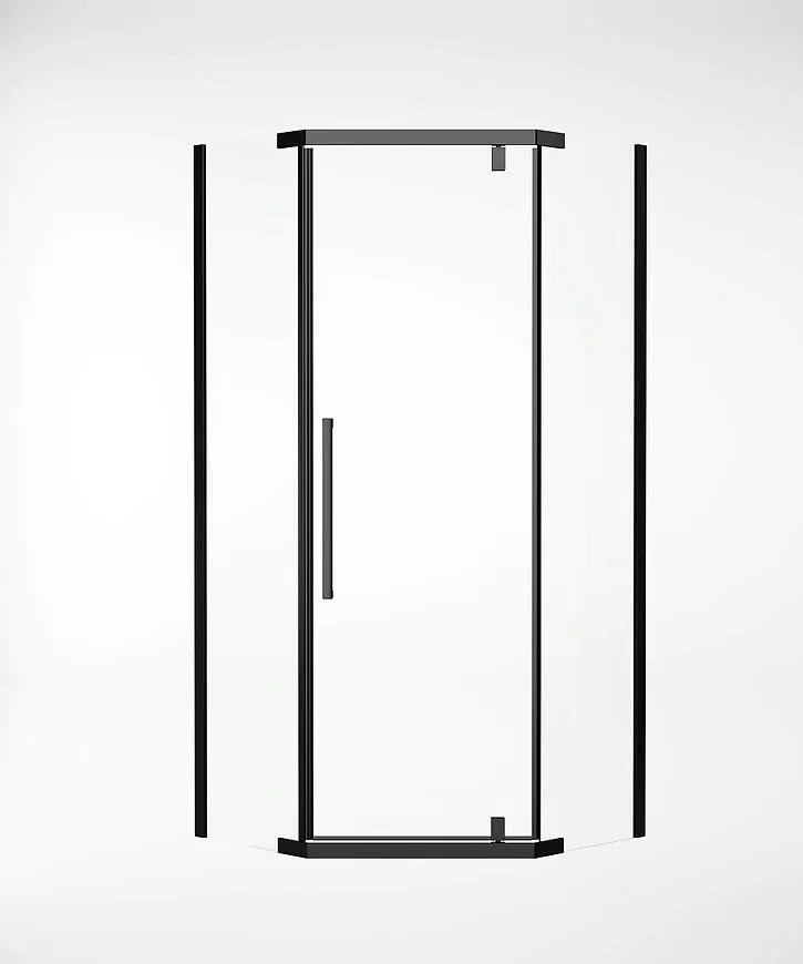 Sprchový kút päťuholníkový TOTO 90x90x190 cm čierny