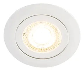 Sada 5ks zapustených bodových svietidiel biele vrátane LED 3-stupňovo stmievateľné - Mio