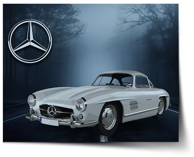 Sablio Plagát Mercedes-Benz 300 SL V lese - 90x60 cm