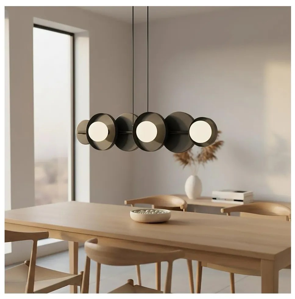 Závesný luster na lanku MODEL 6xG9/8W/230V, čierny