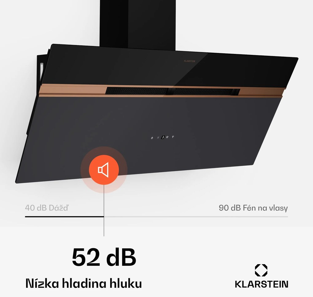 Klarstein Alina digestor, 90 cm, 690 m³/h, Tichý, EEK A++