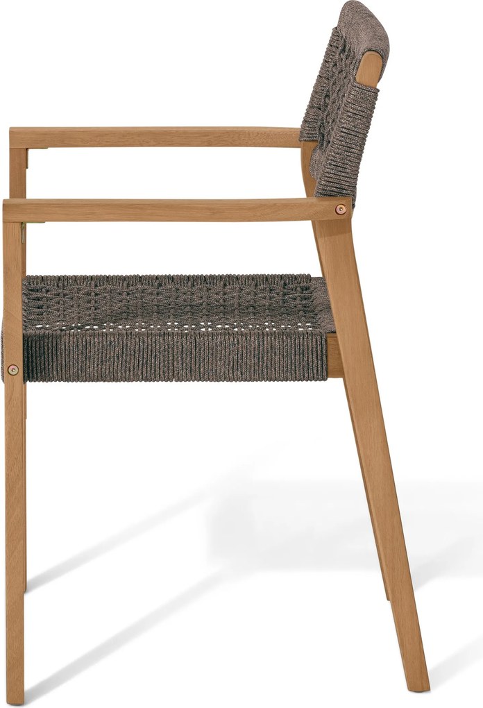 Stohovateľná záhradná stolička s textilným výpletom