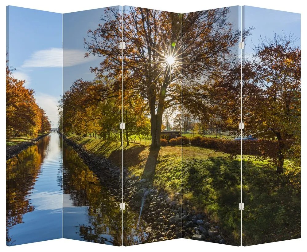 Paraván - Vodný kanál (210x170 cm)