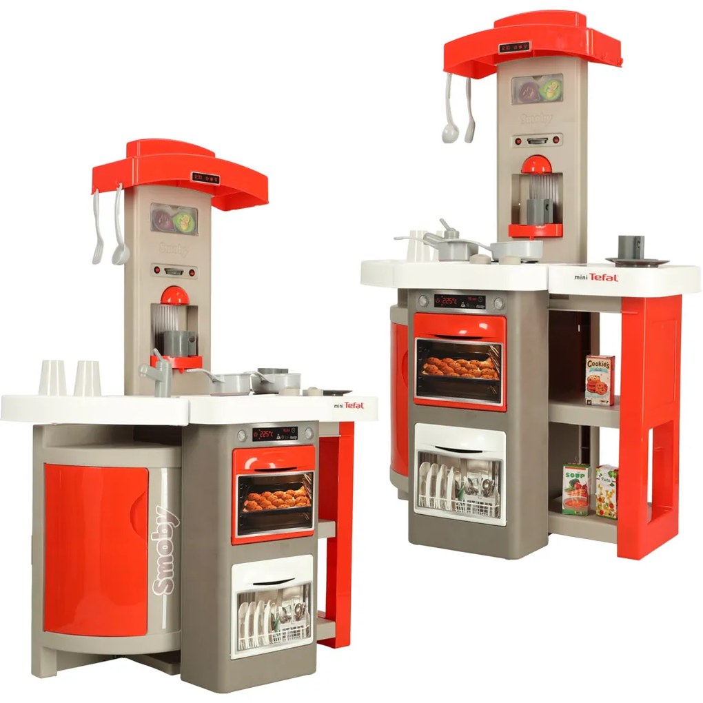 KIK Detská plastová kuchynka červená so zvukom