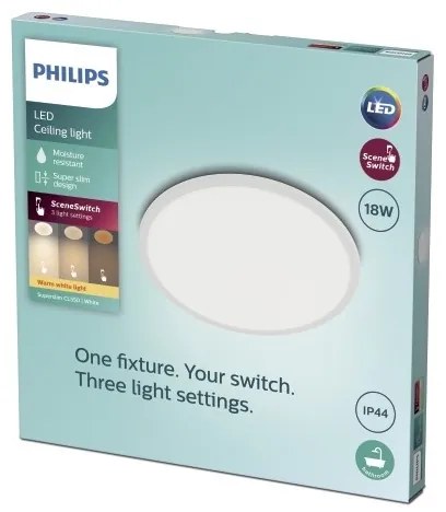Philips - LED Stmievateľné kúpeľňové svietidlo SCENE SWITCH LED/18W/230V IP44