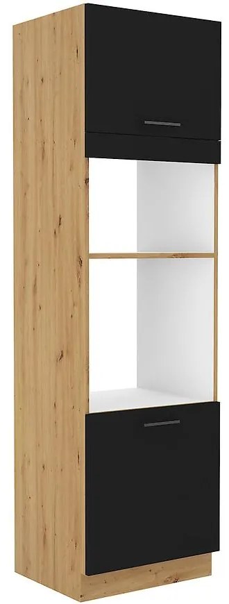 Kuchynská skrinka Modena čierna/Dub Artisan 60dpm-210 2f