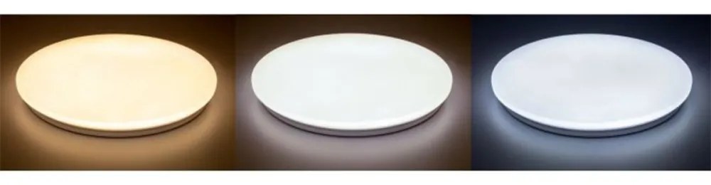 Plafond LED povrchová montáž SALUS 72W IP44 CCT biely kruhový 48cm + LUMILED PILOT