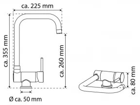 Eisl NI182-0335T - Drezová batéria FLEXO, lesklý chróm