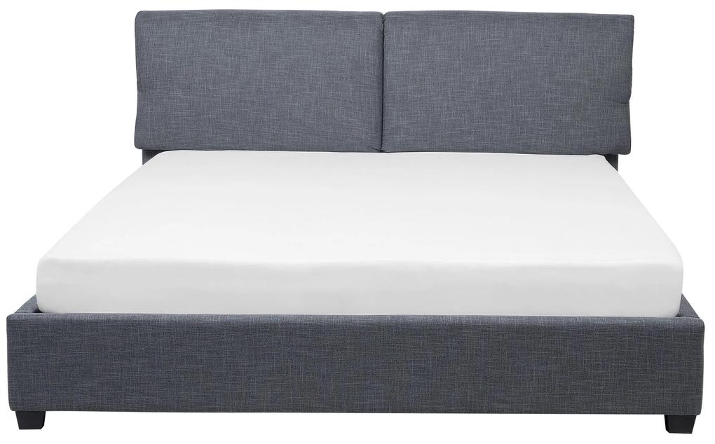 Čalúnená posteľ 180 x 200 cm sivá BELFORT Beliani