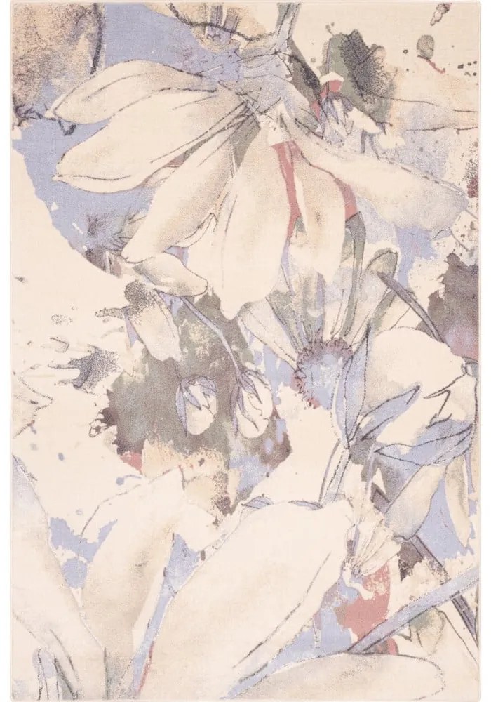 Krémovobiely vlnený koberec 200x300 cm Lilia – Agnella