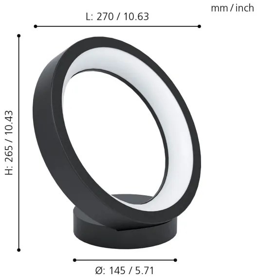 Eglo 99029 - LED RGB Stmievateľná stolná lampa MARGHERA-C LED/16W/230V