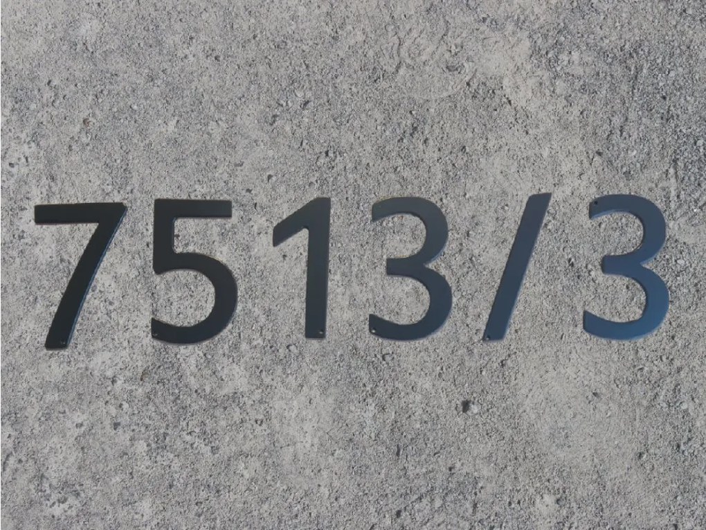 Čísla domu samostatné 10 cm Číslo: 0, Farba: Antracit
