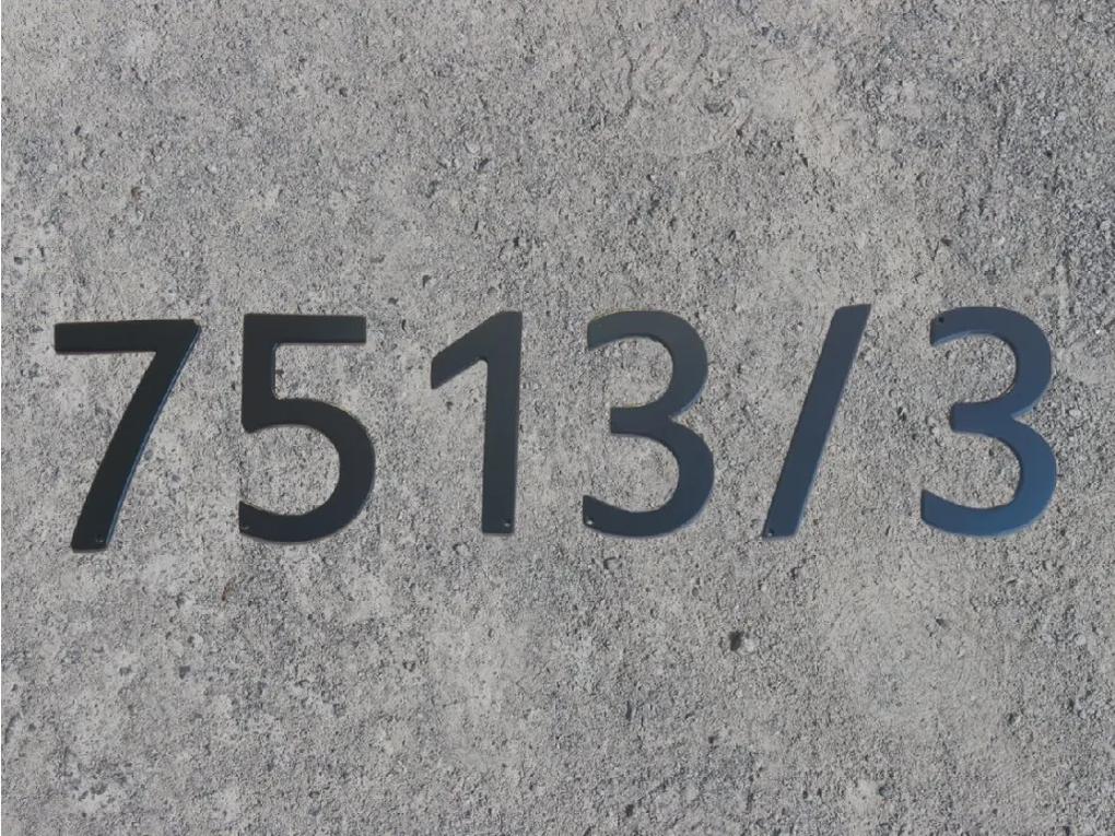 Čísla domu samostatné 10 cm Číslo: 8, Farba: Čierna