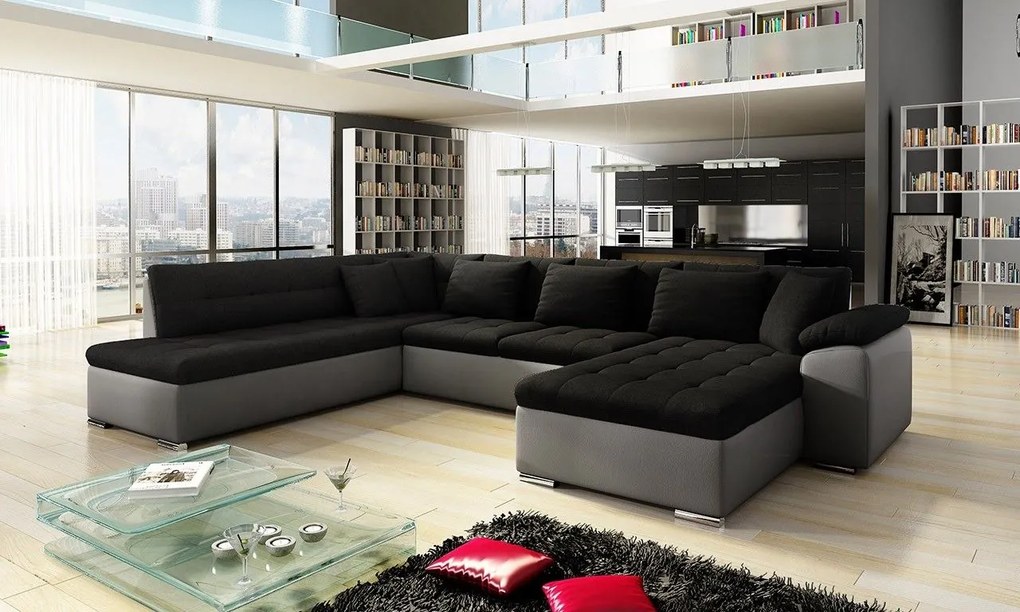 Rohová sedacia súprava Tony Bis, Dostupné poťahy: Uttario Velvet 2955 + Uttario Velvet 2955 + Uttario Velvet 2979, Strana: Pravá - U