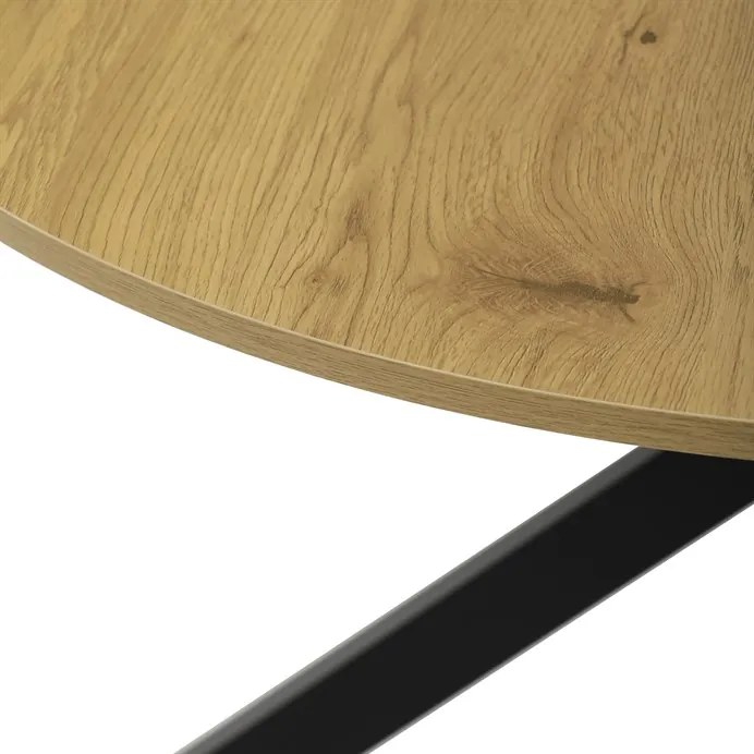 Autronic BONTEC Okrúhly jedálenský stôl 120x120cm, mdf, divoký dub, HT-F4120 OAK Farba: Hnedá