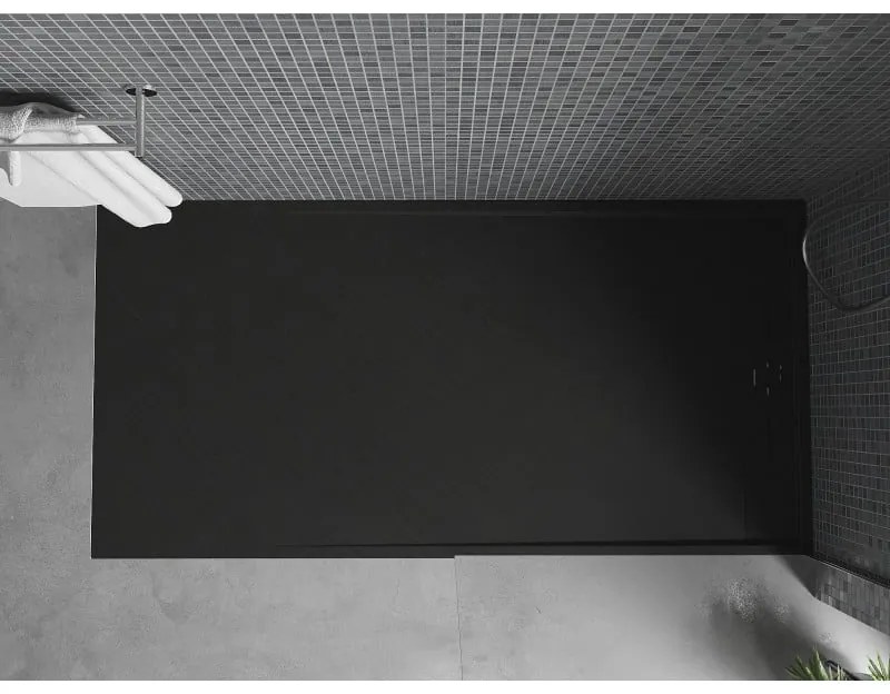 Mexen Amon, SMC obdĺžniková sprchová vanička 180 x 80 cm, čierna, 4F708018