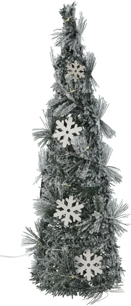 Vianočná dekorácia Kužeľ so snehom LED, 40 cm